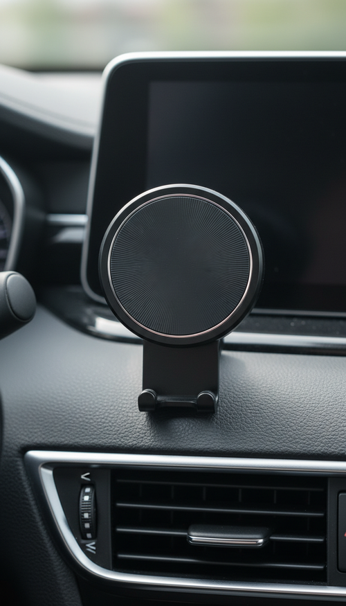 Magnetic car phone holder